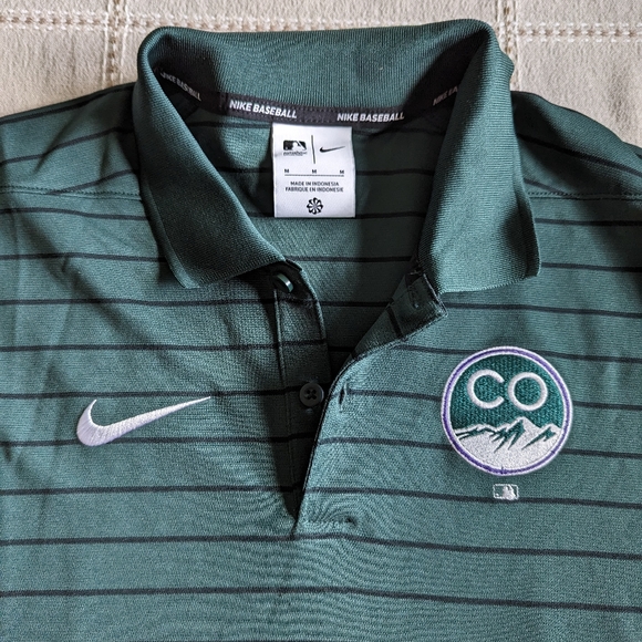 MLB Colorado Rockies City Connect Polo - Medium Green Nike - Picture 3 of 5
